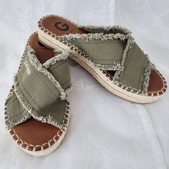 guess slip on sandals